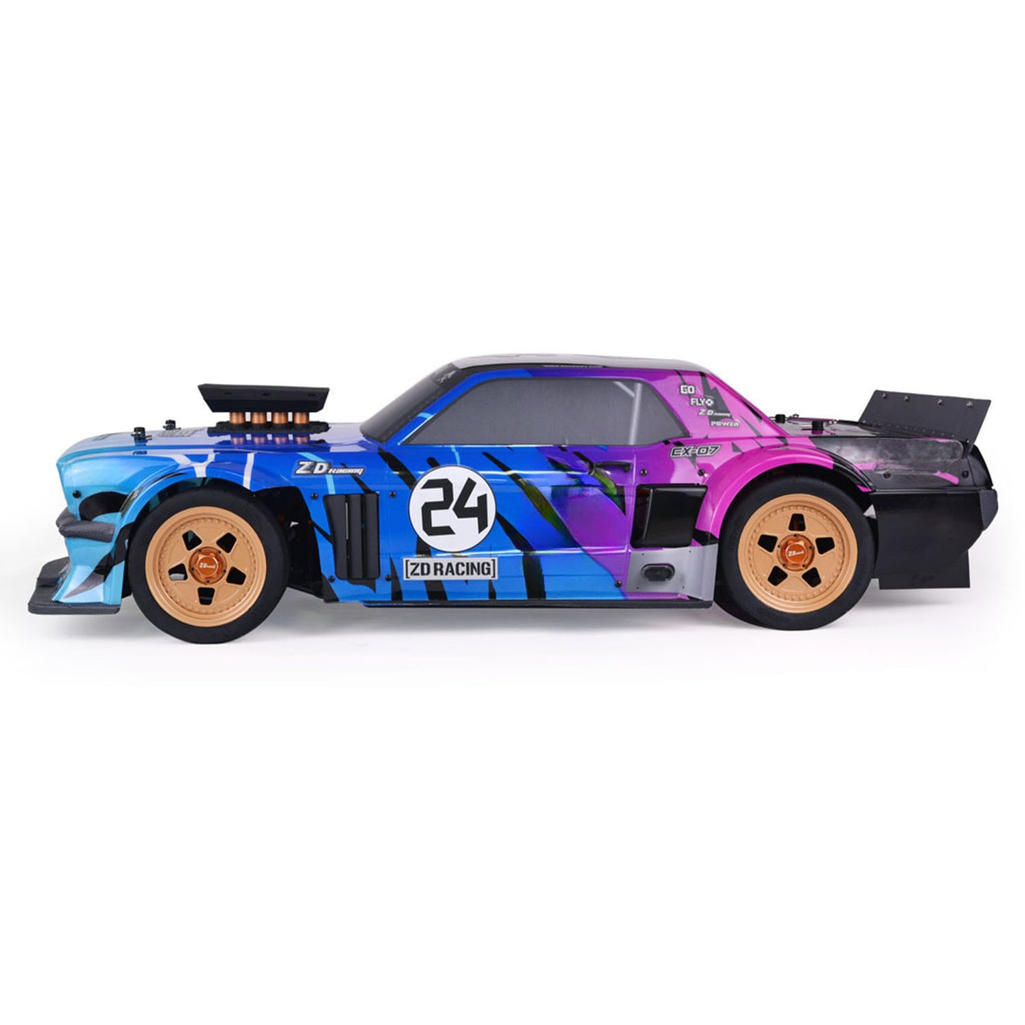 1/7 ZD Racing EX07 Radio Control On-Road Car AWD RC Hypercar Adjustable Front Suspension Center Differential Disc Brake RTR