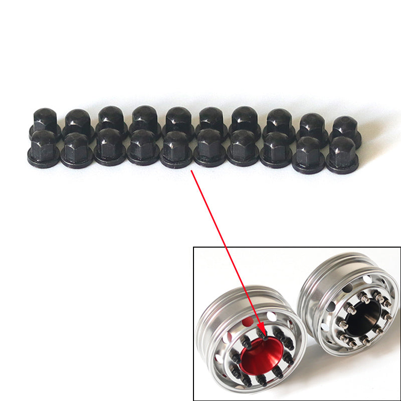 Metall lackierte Radnaben, Felgen, Schrauben für 1/14 JDM RC Truck Fernbedienung Sattelzug Autos Hobby Modell Spielzeug