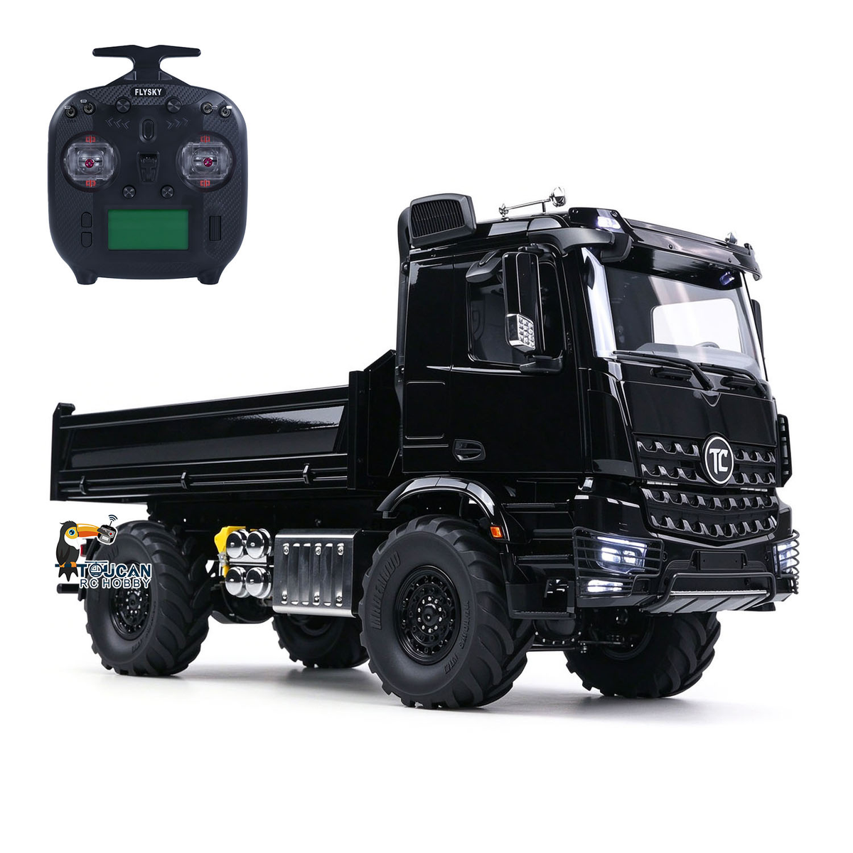 TOUCAN RC HOBBY MD 3363 1/14 4x4 Metal RC Dumper Remote Control Hydraulic Tipper 2Speed Gearbox Differential Locks ST8 Remote Controller for Adults
