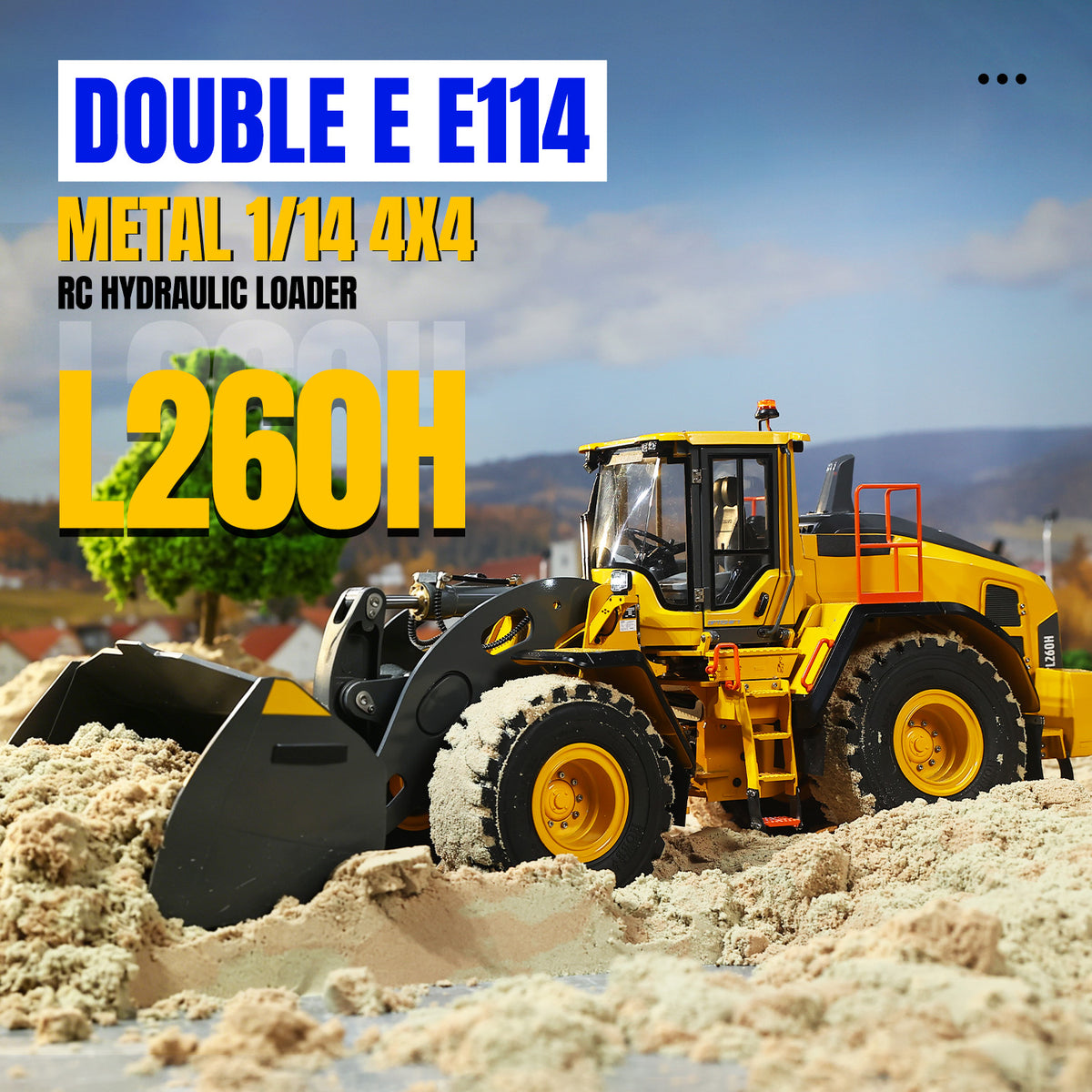 TOUCAN RC HOBBY DoubleE L260H 4X4 1/14 RC Hydraulic Loader Remote Control Vehicle 2Speed Transmission Brushless Motor for Adults