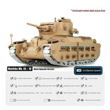 1/16 RC Tank Matilda III IV Tongde IR Turret Rotary 320 Degree Electric Remote Control Military Vehicle Metal Gearbox Road Wheel