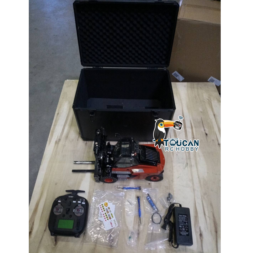 Second Hand Fast Free Shipping EU Stock Kabolite K180-100 1/14 4X2 RWD Remote Control Hydraulic Forklift 3-Way Vavles RTR Flysky ST8 Radio Light System Sound Battery