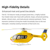 FLYWING EC 135 6CH Radio Control Helicopter Dual Brushless Motors CNC Metal 4 Blade One Key Return Beidou Positioning RTF