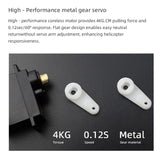 FLYWING EC 135 6CH Radio Control Helicopter Dual Brushless Motors CNC Metal 4 Blade One Key Return Beidou Positioning RTF