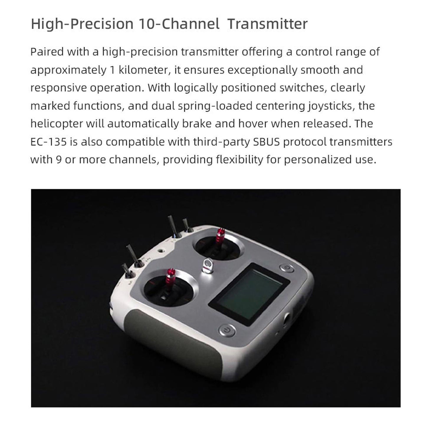 FLYWING EC 135 6CH Radio Control Helicopter Dual Brushless Motors CNC Metal 4 Blade One Key Return Beidou Positioning RTF