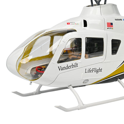 FLYWING EC 135 6CH Radio Control Helicopter Dual Brushless Motors CNC Metal 4 Blade One Key Return Beidou Positioning RTF