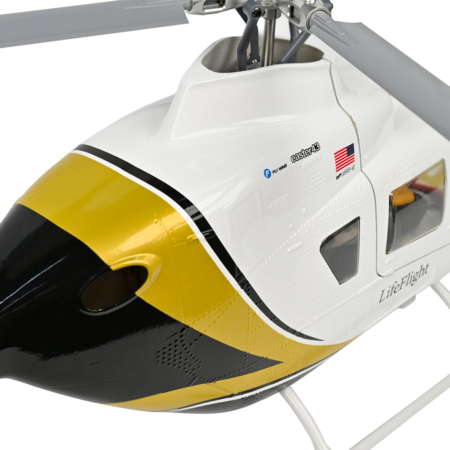 FLYWING EC 135 6CH Radio Control Helicopter Dual Brushless Motors CNC Metal 4 Blade One Key Return Beidou Positioning RTF