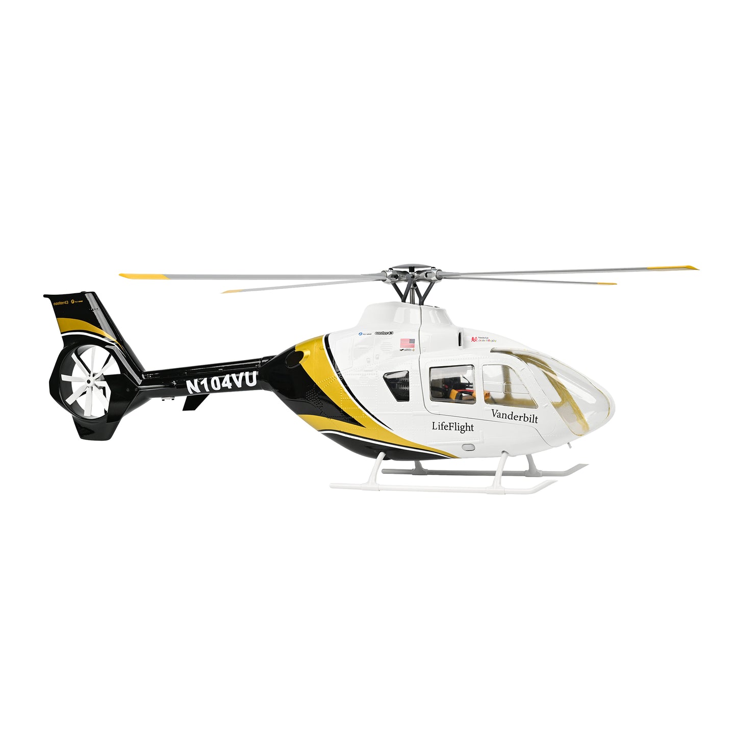 FLYWING EC 135 6CH Radio Control Helicopter Dual Brushless Motors CNC Metal 4 Blade One Key Return Beidou Positioning RTF