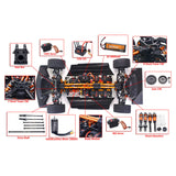 1/7 ZD Racing EX07 Radio Control On-Road Car AWD RC Hypercar Adjustable Front Suspension Center Differential Disc Brake RTR