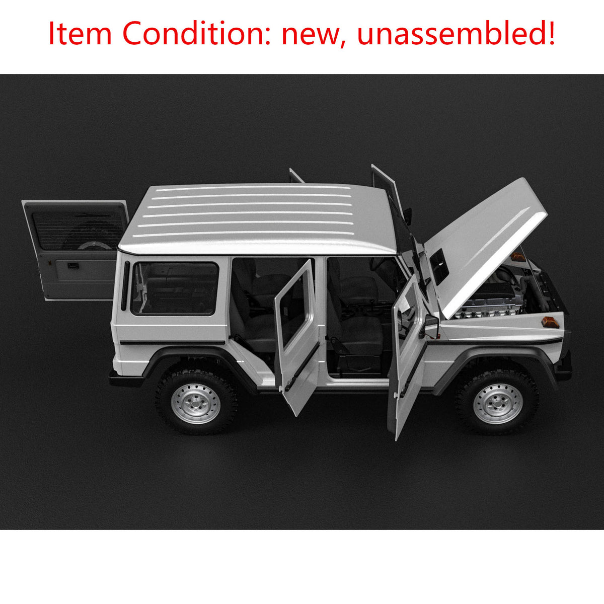 In Stock CAPO 1/8 4WD RC Off Road Car W460 Kit CNC Metal Car Shell Differential Locks Openable Doors 2Speed Gearbox No Electronic Parts