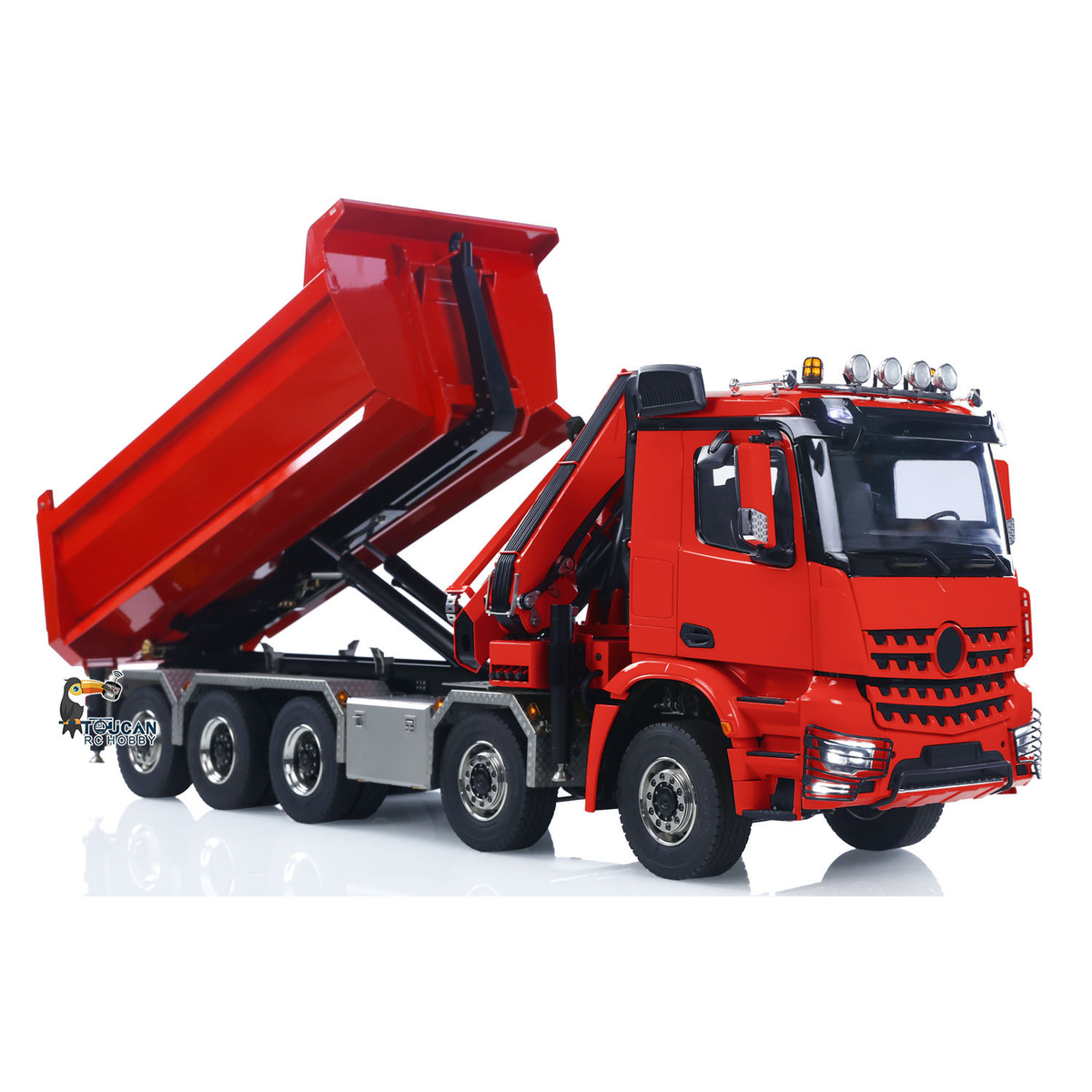 TOUCAN RC HOBBY 1/14 Hydraulic RC Crane Tipper Truck 10x10 Full Dump Car Engineering Vehicle Model  3-speed Gearbox Light Sound System