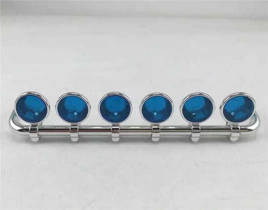 6 quadratische, runde Dachleuchten mit Kunststoffsockel ohne LED, Ersatzteil für 1/14 ferngesteuertes Tamiya-Sattelzug-LKW-Auto, DIY-Modell