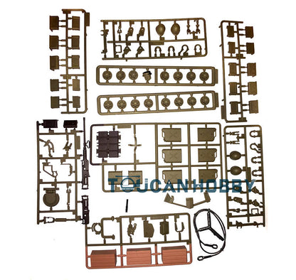IN Stock Plastic Tracks Sprockets Road Driving Wheels Suspension Bars Idlers Stickers Decoration Parts Bag For Henglong 1/16 USA M26 Pershing 3838 RC Tank