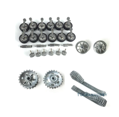 Dekorationsteile Tasche Ketten Kettenräder Leiträder Laufräder für 2,4G Henglong 1/16 Deutscher Panzer III L Fernbedienung RTR Panzer 3848