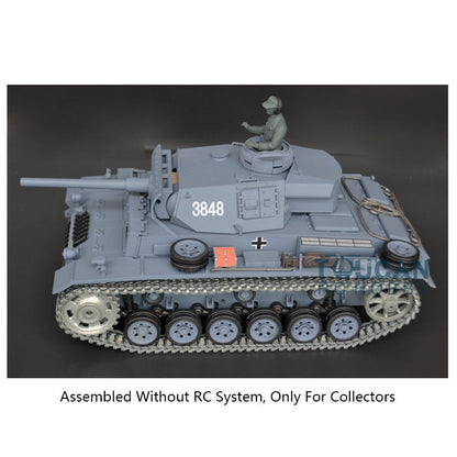 Henglong 1/16 Metal 3848 3858 3859 3898 Panzer IV F F2  L M4A3 Static Tank Display Ornament Model Without Electronic System