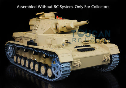 Henglong 1/16 Metal 3848 3858 3859 3898 Panzer IV F F2  L M4A3 Static Tank Display Ornament Model Without Electronic System