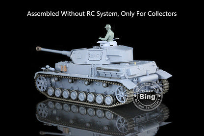 Henglong 1/16 Plastic German Panzer IV F F2 Static Tank 3858/3859 Collectible Display Vehicle Model Without Electronic System