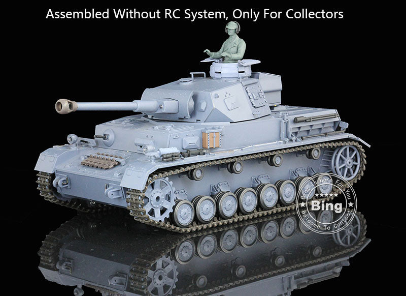 Henglong 1/16 Plastic German Panzer IV F F2 Static Tank 3858/3859 Collectible Display Vehicle Model Without Electronic System