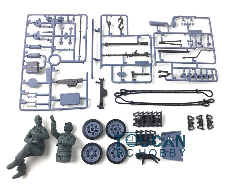 Rear Rack Turret machine Gun Shield Plastic Accessories Pack Chassis Spare Part Decal For HL 1/16 3868 RC Tank Vehicle Model
