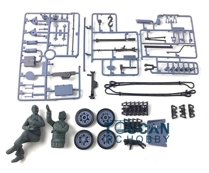 Rear Rack Turret machine Gun Shield Plastic Accessories Pack Chassis Spare Part Decal For HL 1/16 3868 RC Tank Vehicle Model