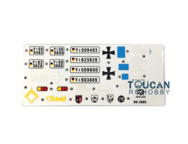 IN Stock Decal Sticker Spare Part for Henglong 1/16 Scale German Leopard2A6 RC Tank 3889 Remote Controlled Panzer Simulation Models