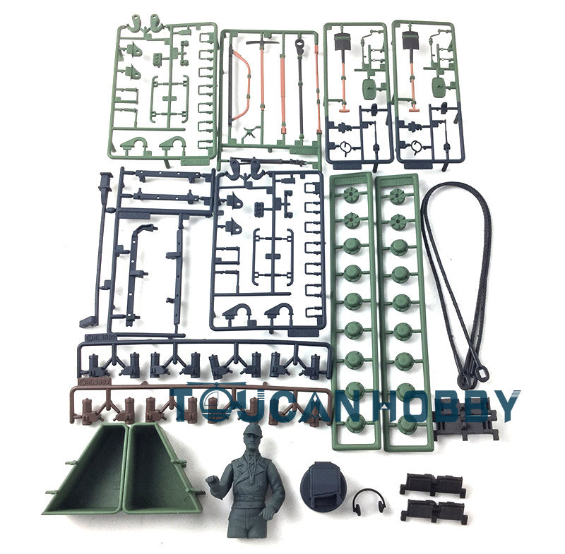 IN Stock Plastic Tracks Sprockets Road Idlers Wheels Accessories Pack For Henglong 1/16 German Leopard2A6 3889 RC Tank Replacement Parts