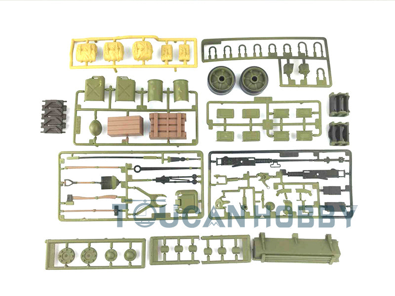 IN Stock Plastic Tracks Sprockets Road Wheels Idlers Accessories Pack Chassis Front Panel Decal For HL 1/16 RC 3898 Tank Model Parts