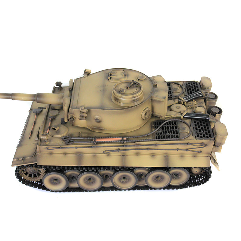 Henglong 1/16 TK7.0 Plastic 3818 German Tiger I RTR RC Tank with Infrared Combat Smoke BB Unit Sounds Lights Metal Road Wheel Suspension