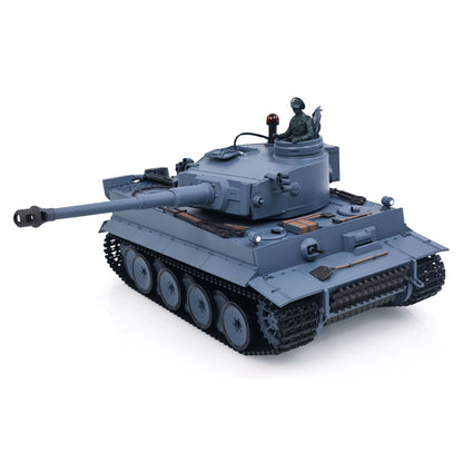 Henglong 1/16 TK7.0 Plastic 3818 German Tiger I RTR RC Tank with Infrared Combat Smoke BB Unit Sounds Lights Metal Road Wheel Suspension