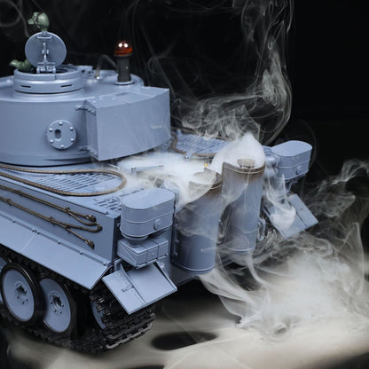 Henglong 1/16 TK7.0 Plastic 3818 German Tiger I RTR RC Tank with Infrared Combat Smoke BB Unit Sounds Lights Metal Road Wheel Suspension