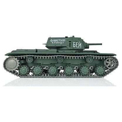 IN Stock Henglong 1/16 7.0 Upgraded 2.4G Soviet KV-1 3878 RTR RC Tank BB IR Smoke 340 Degree Turret Light Sound Metal Drive Idler Wheels Tracks Gearbox