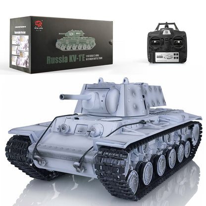 IN Stock Henglong 1/16 7.0 Upgraded 2.4G Soviet KV-1 3878 RTR RC Tank BB IR Smoke 340 Degree Turret Light Sound Metal Drive Idler Wheels Tracks Gearbox