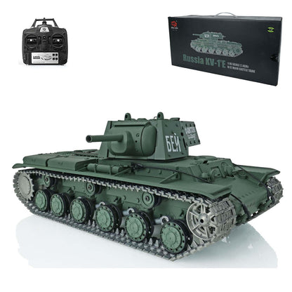 IN Stock Henglong 1/16 7.0 Upgraded 2.4G Soviet KV-1 3878 RTR RC Tank BB IR Smoke 340 Degree Turret Light Sound Metal Drive Idler Wheels Tracks Gearbox