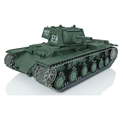 IN Stock Henglong 1/16 7.0 Upgraded 2.4G Soviet KV-1 3878 RTR RC Tank BB IR Smoke 340 Degree Turret Light Sound Metal Drive Idler Wheels Tracks Gearbox