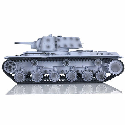 IN Stock Henglong 1/16 7.0 Upgraded 2.4G Soviet KV-1 3878 RTR RC Tank BB IR Smoke 340 Degree Turret Light Sound Metal Drive Idler Wheels Tracks Gearbox