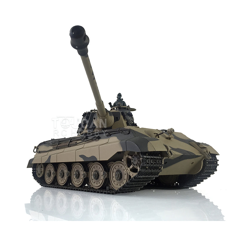 Henglong 1/16 7.0 Customized 3888A King Tiger RTR RC Tank Barrel Recoil 360 Degree Turret BB IR Smoke Sound Lights Metal Tracks Wheels