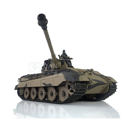 Henglong 1/16 7.0 Customized 3888A King Tiger RTR RC Tank Barrel Recoil 360 Degree Turret BB IR Smoke Sound Lights Metal Tracks Wheels