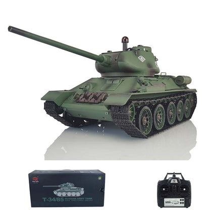 Henglong 1/16 2.4G 7.0 Plastic Soviet T34/85 3909 RTR RC Tank Model Infrared Combat BB Smoke Sound Light Metal Barrel