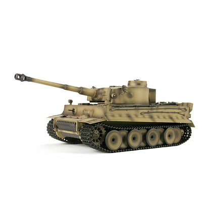 Henglong 1/16 TK7.0 Plastic 3818 German Tiger I RTR RC Tank with Infrared Combat Smoke BB Unit Sounds Lights Metal Road Wheel Suspension