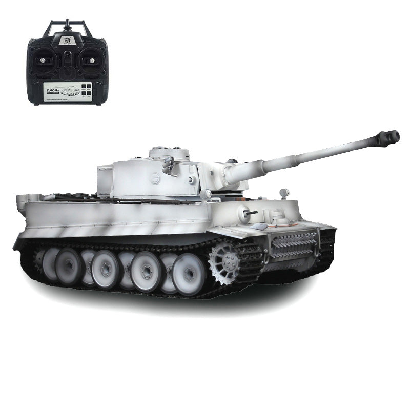Henglong 1/16 TK7.0 Plastic 3818 German Tiger I RTR RC Tank with Infrared Combat Smoke BB Unit Sounds Lights Metal Road Wheel Suspension