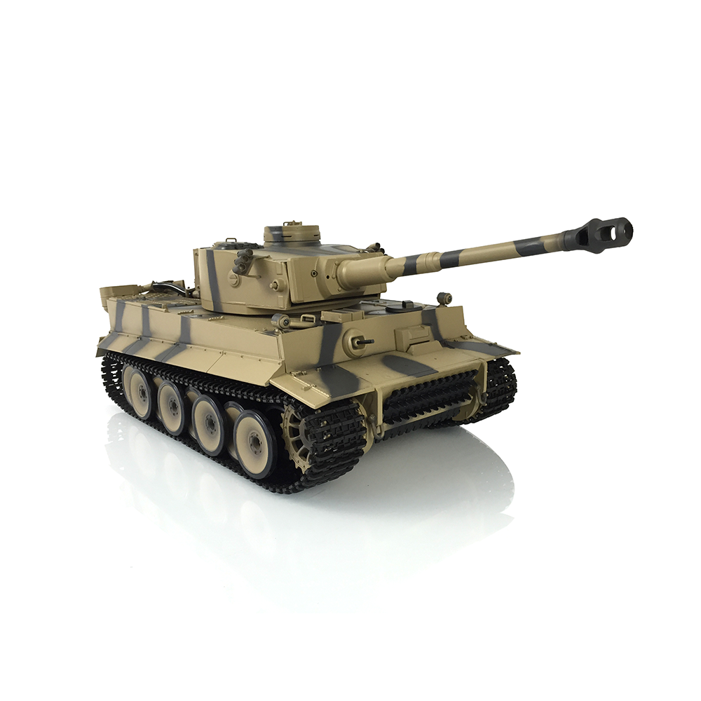 Henglong 1/16 TK7.0 Plastic 3818 German Tiger I RTR RC Tank with Infrared Combat Smoke BB Unit Sounds Lights Metal Road Wheel Suspension