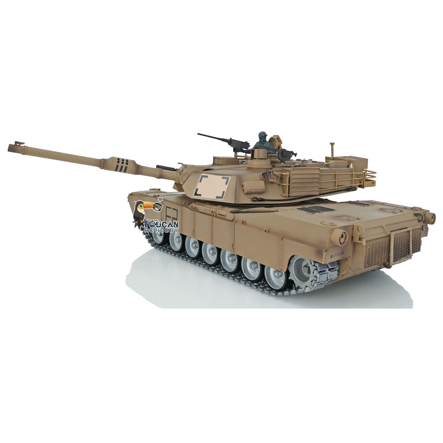 Henglong 1/16 TK7.0 Profession USA Abrams M1A2 RTR RC Tank 3918 FPV 360 Degrees Turret Barrel Recoil BB IR Metal Tracks Gearbox Sprockets Idlers Road Wheels