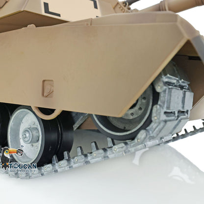 Henglong 1/16 TK7.0 Profession USA Abrams M1A2 RTR RC Tank 3918 FPV 360 Degrees Turret Barrel Recoil BB IR Metal Tracks Gearbox Sprockets Idlers Road Wheels