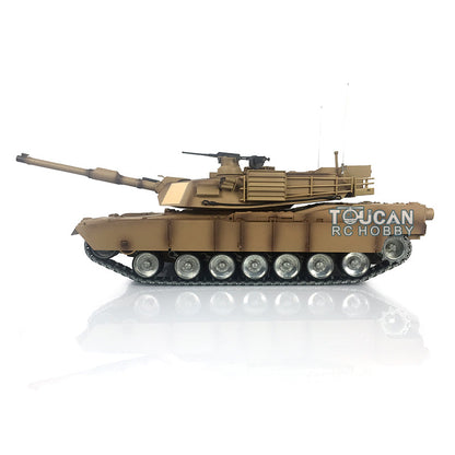 Henglong 1/16 TK7.0 USA Abrams M1A2 RTR RC Tank 3918 with 360 Degrees Turret Barrel Recoil BB IR Metal Double Rubber Pads Tracks Sprockets Idlers Road Wheels