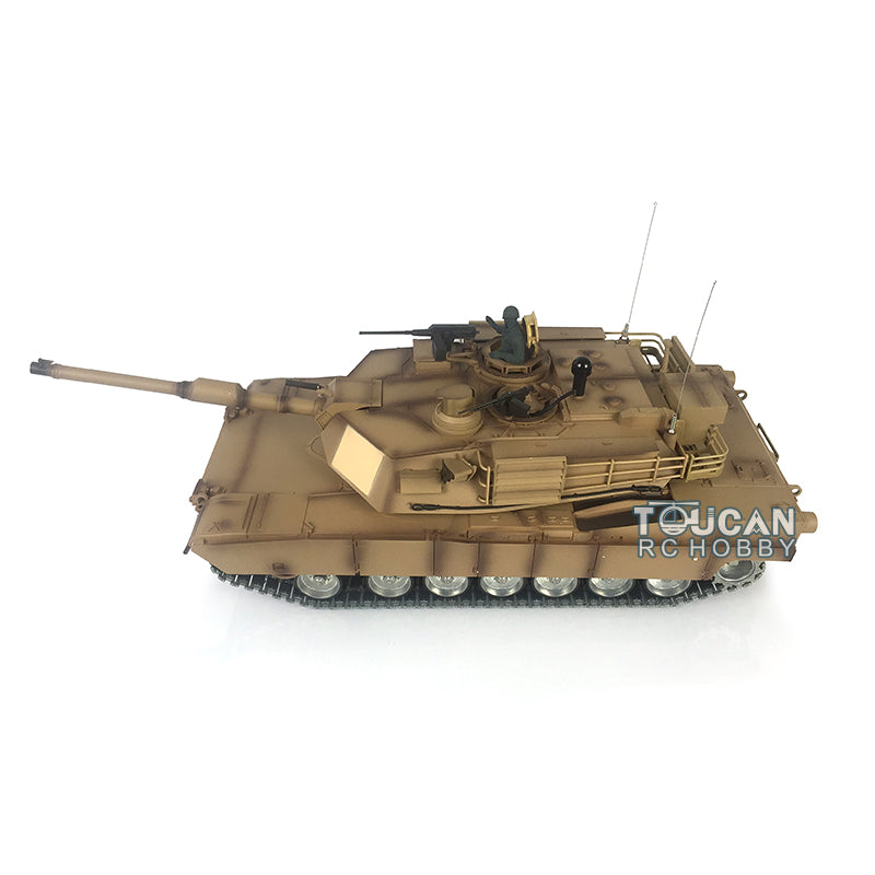 Henglong 1/16 TK7.0 USA Abrams M1A2 RTR RC Tank 3918 with 360 Degrees Turret Barrel Recoil BB IR Metal Double Rubber Pads Tracks Sprockets Idlers Road Wheels