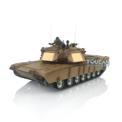 Henglong 1/16 TK7.0 USA Abrams M1A2 RTR RC Tank 3918 with 360 Degrees Turret Barrel Recoil BB IR Metal Double Rubber Pads Tracks Sprockets Idlers Road Wheels