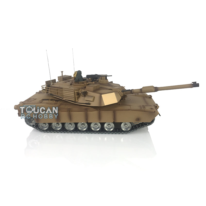 Henglong 1/16 TK7.0 USA Abrams M1A2 RTR RC Tank 3918 with 360 Degrees Turret Barrel Recoil BB IR Metal Double Rubber Pads Tracks Sprockets Idlers Road Wheels
