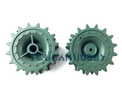 Plastic Tracks Sprockets Road Wheels Idlers Telescopic Barrel Accessories Pack Decal For Henglong DIY 1/16 RC 3878 Tank Model