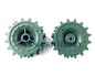 Plastic Tracks Sprockets Road Wheels Idlers Telescopic Barrel Accessories Pack Decal For Henglong DIY 1/16 RC 3878 Tank Model