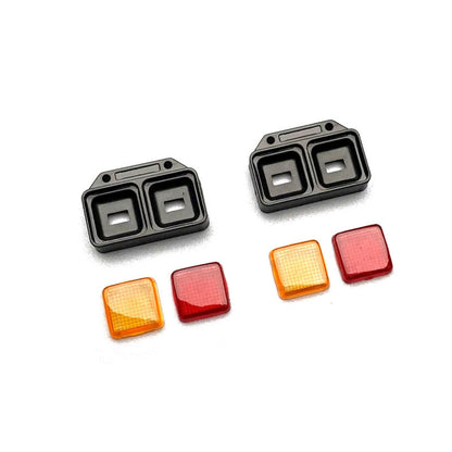 Kunststoff-Rücklichtgehäuse, Warn-Rücklichtgehäuse für DIY TAMIYA 1:14 Fernbedienung Traktor-LKW-Modellfahrzeug-Auto-Upgrade-Teile